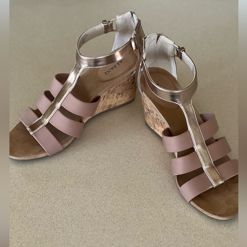 Alfani Pearl Cork Wedge Sandals